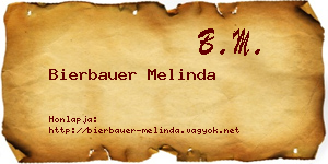 Bierbauer Melinda névjegykártya